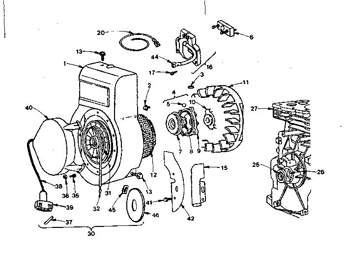 Starter Diagram and Parts List for 130200-130299 3130-01-3130-01 Briggs and Stratton Engine